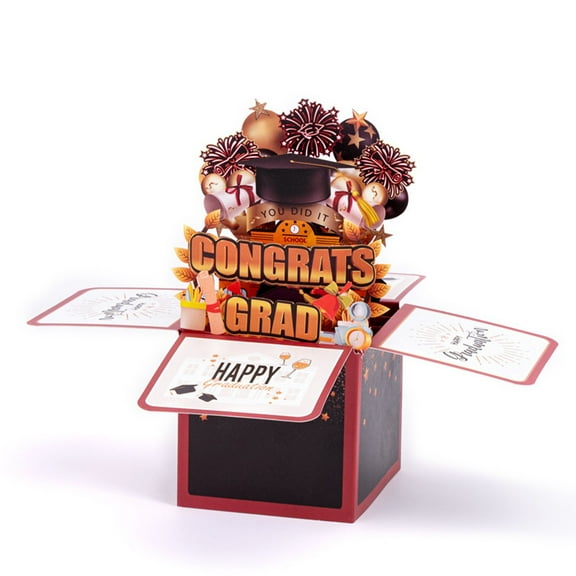 A Greeting Card Clearance! Creative New 3D Graduation Season Greeting Card and Blessing Box 3D Handmade Box Giving Graduation to Teachers and Students