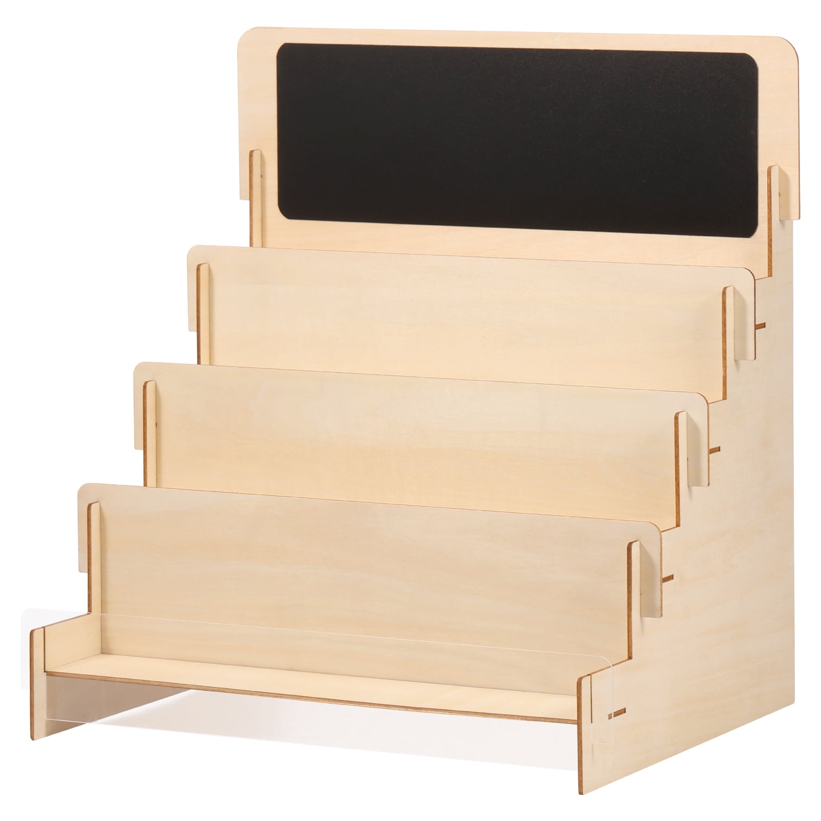 2-Pack 4-Tier Greeting Card Display Stands - 13.2" White PVC Display Racks For Vendors