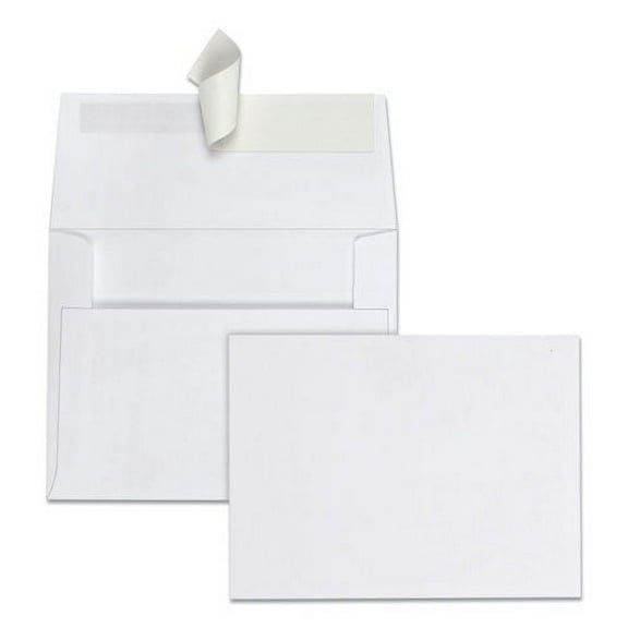 "Greeting Card/Invitation Envelope, A-2, Square Flap, Redi-Strip Adhesive Closure, 4.38 x 5.75, White, 100/Box | Bundle of 10 Boxes"