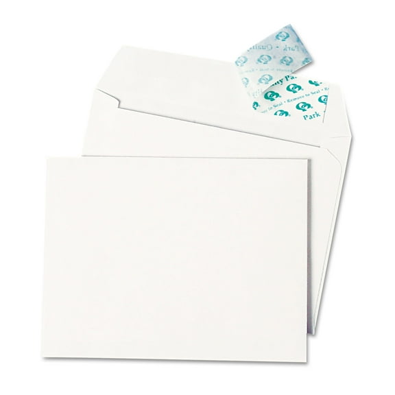 Quality Park Redi Strip Greeting Card Envelope #5 1/2 4 3/8 x 5 3/4 White 100/Box 10740