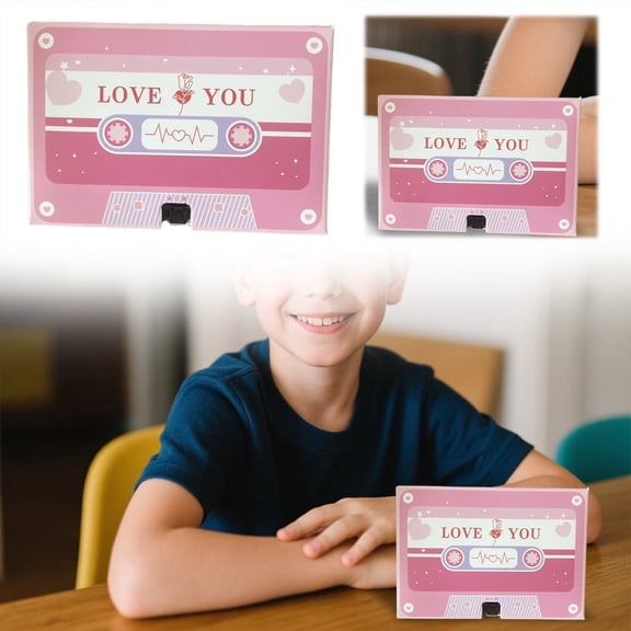 Greeting Card For Living Spaces A Versatile Whispering Recording Card With Loop Playback Stylish Yet Functional Greeting Choice for Home and Message Retention, 7x10 cm, Pink