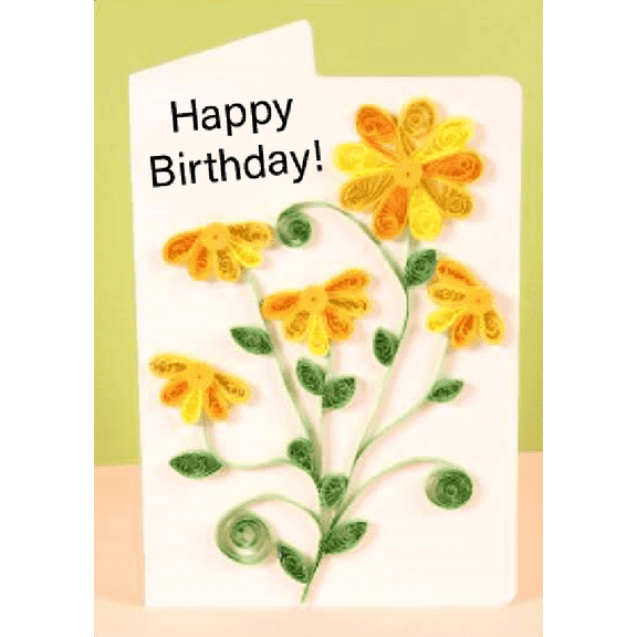 Wizardi Greeting Card Making Kit. Daisy Flowers DIY Quilling Kit F07M3-5-FL3
