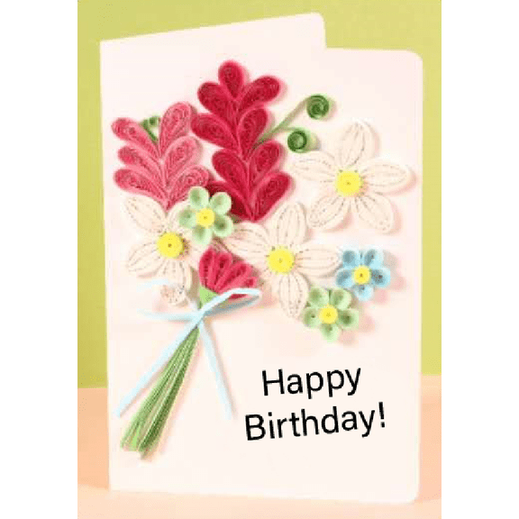Greeting Card Making Kit. Flowers DIY Quilling Kit F07M3-5-FL8