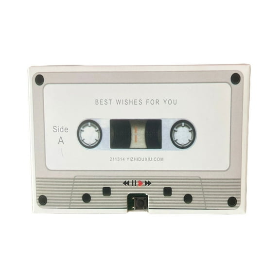 Greeting Card With Recorded Message Loop For And Room Versatile Paper Card For Recording And Playing Messages In A Loop, 7x10 cm, Grey