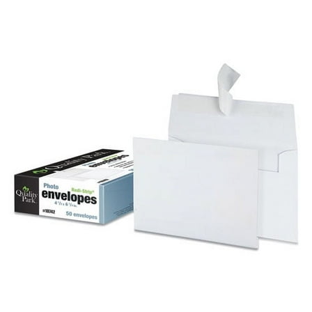 "Greeting Card/invitation Envelope, A-4, Square Flap, Redi-Strip Closure, 4.5 X 6.25, White, 50/box | Bundle of 2 Boxes"