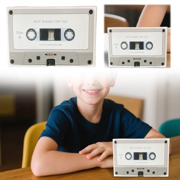 Greeting Card with Recorded Message Loop for Home Use And Keepsake Moments,7x10 cm,Grey