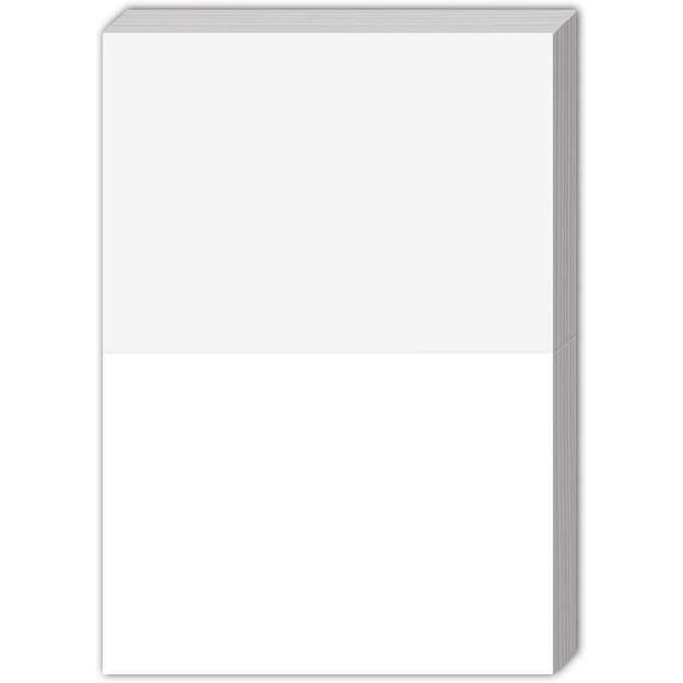 Greeting Cards - 5x7 Inches Heavyweight Blank White Card Paper- Half-Fold  Design - Perfect for Birthday Invitations, Wedding, Holiday, Notes,  Anniversary and All Occasions - Bulk Pack of 100 Cards 