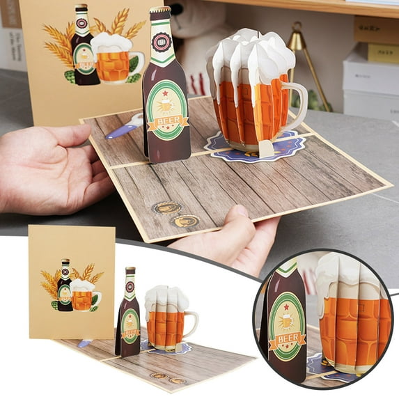 Greeting Cards Promotion Sale! Nomeni Father's Day Card Fathers Day Up Card Funny Fathers Day Cards for Husband Son Dad Envelope and Note Tag Included, Home Decor Clearance Sale Beige