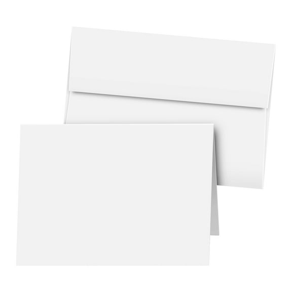 Greeting Cards Set 4.25 x 5.5 Blank White Cardstock and A2 Envelopes Perfect for Business, Invitations, Bridal Shower, Birthday, Interoffice, Invitation Letter, Weddings and All Occasion Set of 25