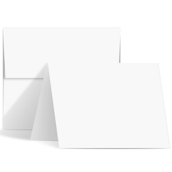 Greeting Cards Set 4.25 x 5.5 Blank White Cardstock and A2 Envelopes Perfect for Business, Invitations, Bridal Shower, Birthday, Invitation Letters, Weddings and All Occasion Set of 25