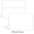thumbnail image 1 of Greeting Cards Set  5x7 Blank White Cardstock and Envelopes Perfect for Business, Invitations, Bridal Shower, Birthday, Interoffice, Invitation Letter, Weddings and All Occasion  Bulk Set of 50, 1 of 9