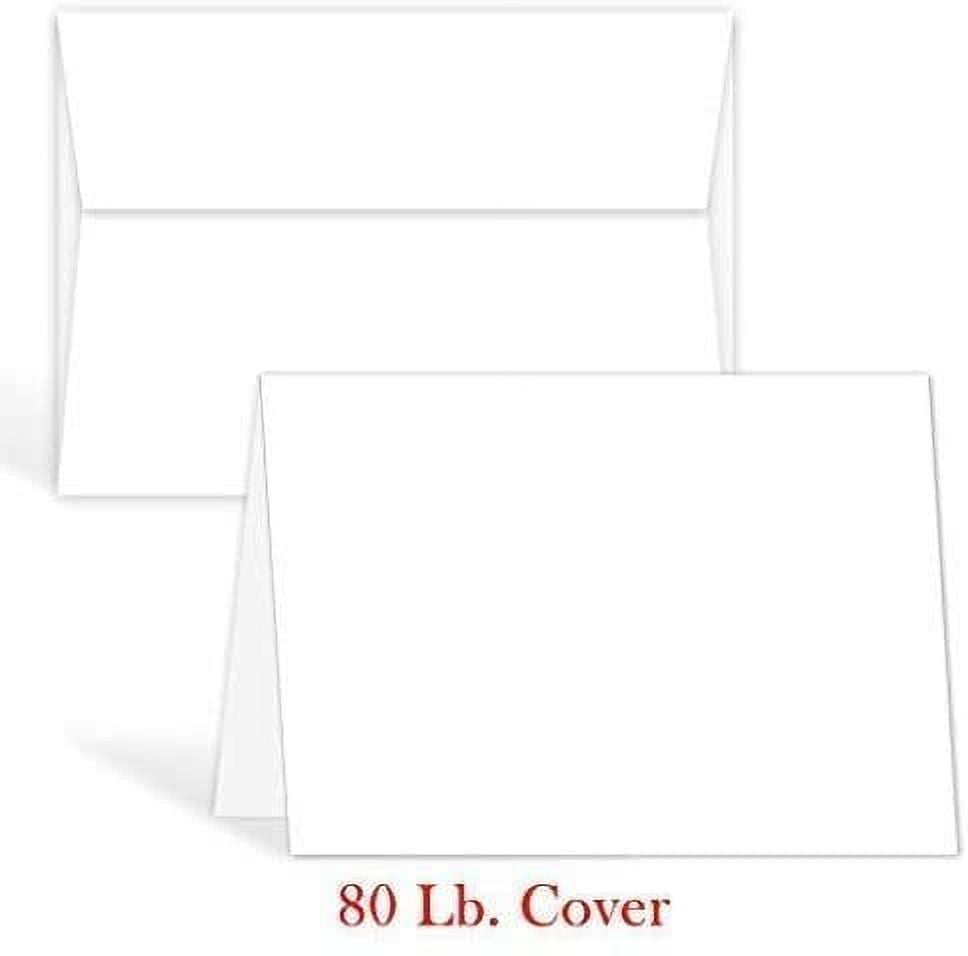 Greeting Cards Set 5x7 Blank White Cardstock and Envelopes Perfect for ...