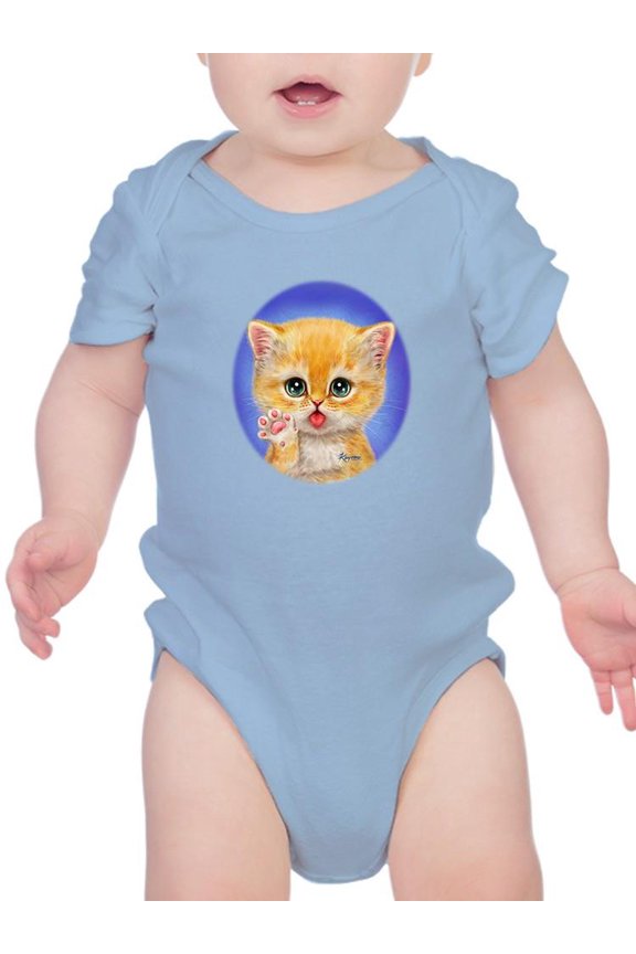 Greeting Cat. Bodysuit Infant -Kayomi Harai Designs, Newborn