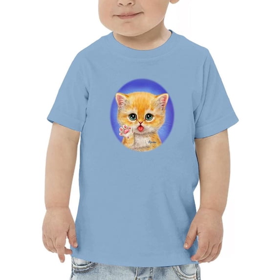 Greeting Cat. T-Shirt Toddler -Kayomi Harai Designs, 4 Toddler
