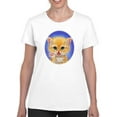 thumbnail image 1 of Greeting Cat. T-Shirt Women -Kayomi Harai Designs, Female x-Large, 1 of 4