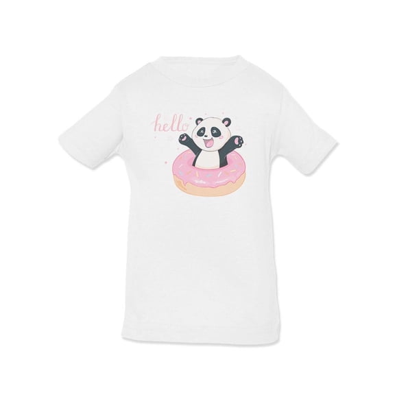 Greeting Panda In Donut T-Shirt Infant -Image by Shutterstock,  6 Months