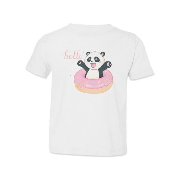 Greeting Panda In Donut T-Shirt Toddler -Image by Shutterstock,  4 Toddler