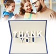 thumbnail image 1 of Greeting card,Three Greeting Card Handmade Thank You Card For Day Blue Creative Papercraft, 1 of 9