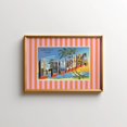 Postacards Design Greetings From Florida Wall Art Print, Vintage Pink And Orange Postcard ...