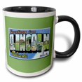 thumbnail image 1 of 3drose, Greetings from Lincoln Nebraska Scenic Postcard Reproduction, 15oz Two-tone Black Mug, 1 of 6