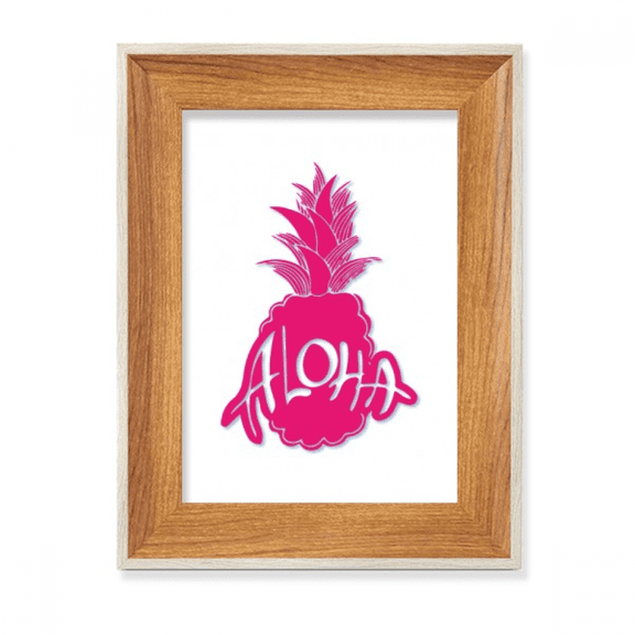 Greetings Fruit Pineapple Desktop Wooden Photo Frame Display Picture Art Painting Multiple Sets