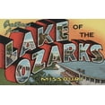 thumbnail image 1 of Greetings from Lake of the Ozarks, MO, Vintage Halftone (24x36 Giclee Gallery Art Print, Vivid Textured Wall Decor), 1 of 3