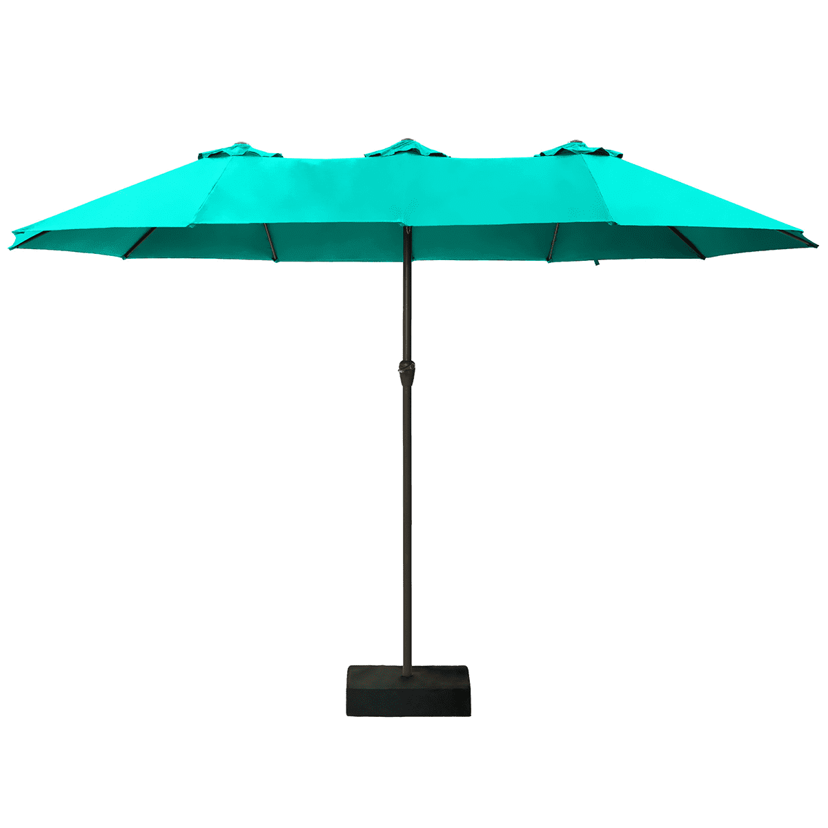 best patio umbrella bases Ledge Lounger Galvanized Steel Stack Umbrella Base, Matte Silver - 185lbs - 18 Stem