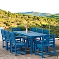thumbnail image 1 of Greforg Patio Outdoor HDPE Dining Furniture Set of 8,with a table and chairs,navy, 1 of 8
