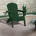thumbnail image 1 of Greforg Folding Adirondack Chairs, Fire Pit Chairs,HDPE Lawn Chairs Weather Resistant with Cup Holder for Deck,Outdoor Garden Chair Dark Green, 1 of 6