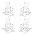 thumbnail image 1 of Greforg Outdoor Oversized Patio Rocking Chair Set of 4, HDPE Weather Resistant Porch, Garden Lawn Rocker,White, 1 of 7