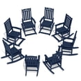 thumbnail image 1 of Grefrog Outdoor Oversized Patio Rocking Chair Set of 8, HDPE Weather Resistant Porch, Garden Lawn Rocker,Navy, 1 of 1