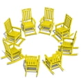 thumbnail image 1 of Greforg Outdoor Oversized Patio Rocking Chair Set of 8, HDPE Weather Resistant Porch, Garden Lawn Rocker,Yellow, 1 of 6
