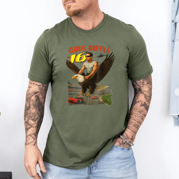 Greg Biffle For Men Women Shirt MILITARY GREEN Unisex S-5XL Hot Trending Shirt