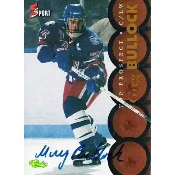 Greg Bullock certified autograph 1995 Classic 5-Sport card
