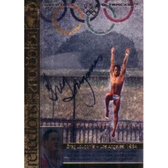 Greg Louganis certified signed 1996 US Olympic Upper Deck Reflections of Gold card