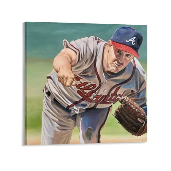 Greg Maddux Canvas Poster Painting On Canvas Wall Art Poster Scroll Picture Print Living Room Walls Decor Home Posters 16x16inch(40x40cm)
