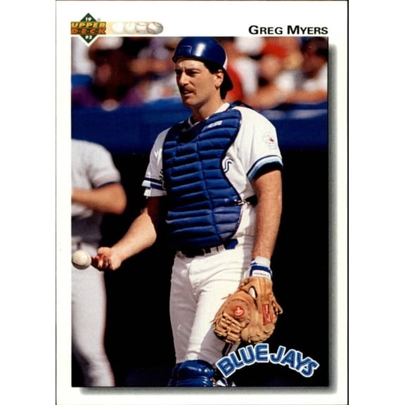 Greg Myers 1992 Upper Deck MLB #407 Baseball Card Toronto Blue Jays