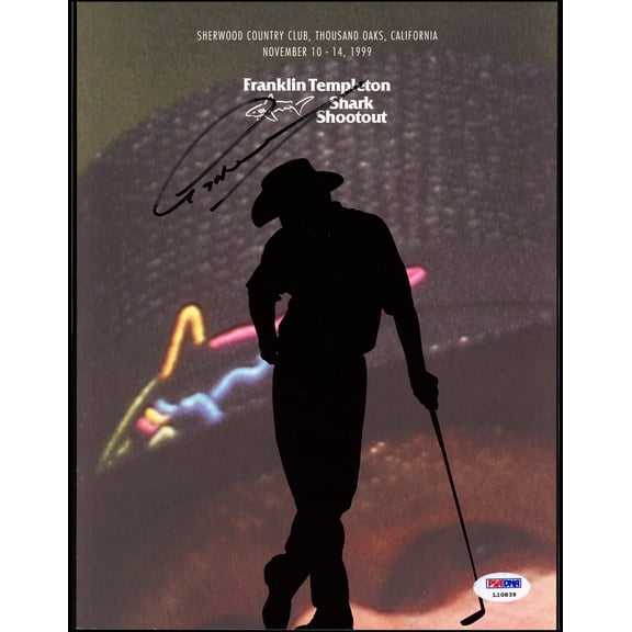 Greg Norman Autographed Program PSA/DNA #L10839