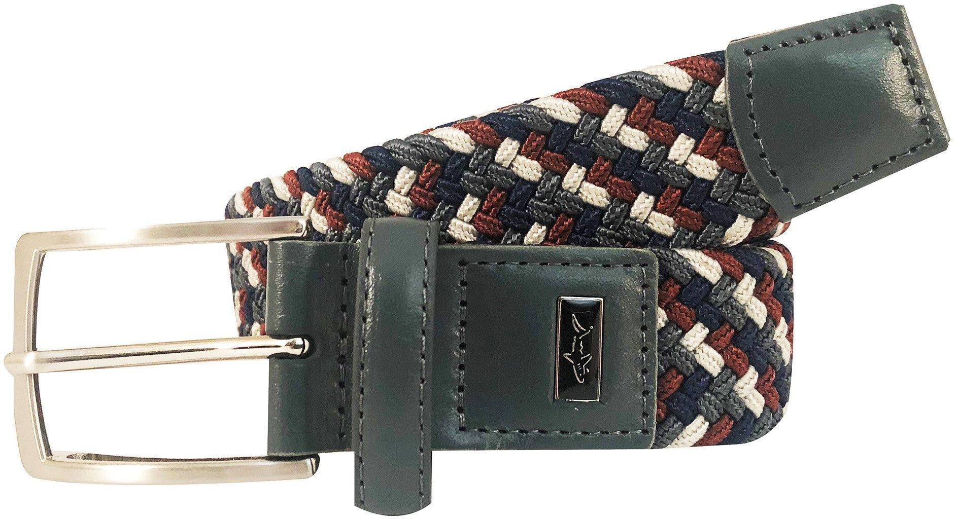 Greg Norman Collection Men's Stretch Solid Belt In Gravel, Size 32, Leather - Foto 4