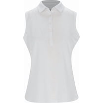 Greg Norman Freedom Micro Pique Sleeveless White Shirt Women S