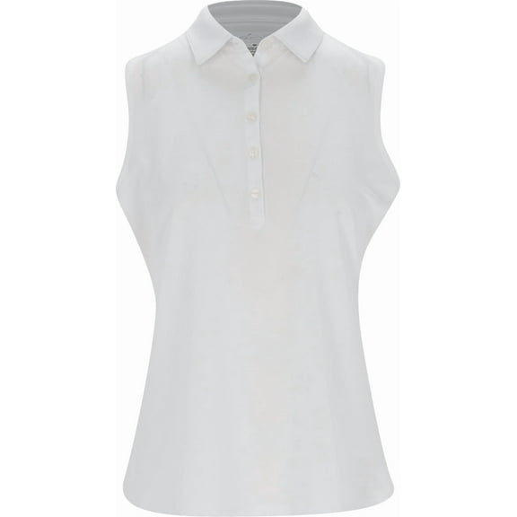 Greg Norman Freedom Micro Pique Sleeveless White Shirt Women S