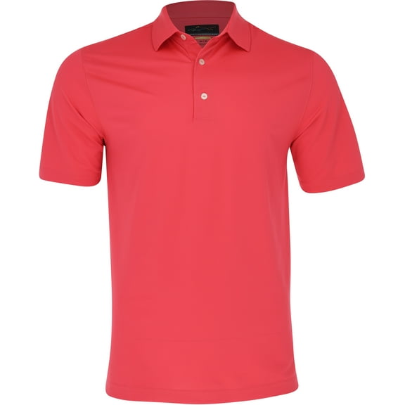 Greg Norman Golf Men's Freedom Micro Pique Polo Shirt, 2X-Large Coral Sunset -