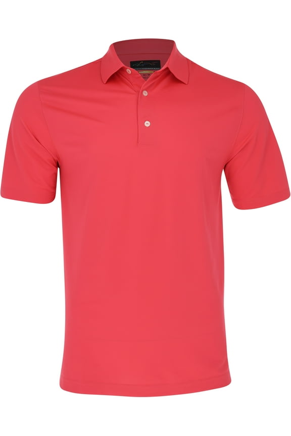 Golf Men's Freedom Micro Pique Polo Shirt, Large Coral Sunset -