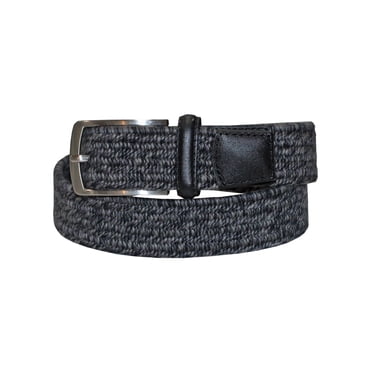 Greg Norman Collection Men's Stretch Solid Belt In Gravel, Size 32, Leather - Foto 5