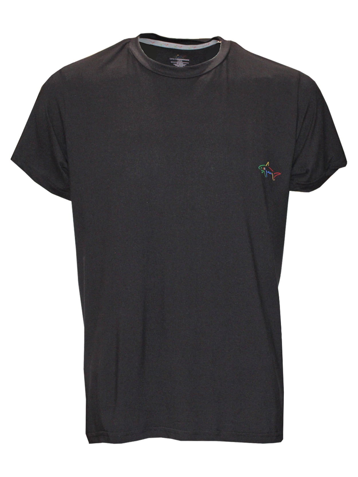 Greg Norman Golf Men's Shark Performance T-Shirt, Large Black