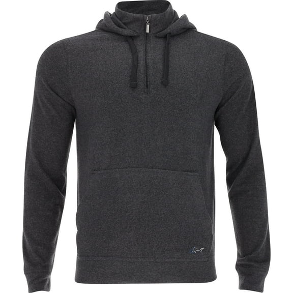 Greg Norman Lab 1/4 Zip Hoodie Black Heather Outerwear Men XXL