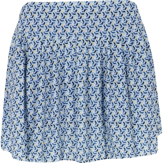 Greg Norman Links 16 Inch Pleated White Print Skort Women L
