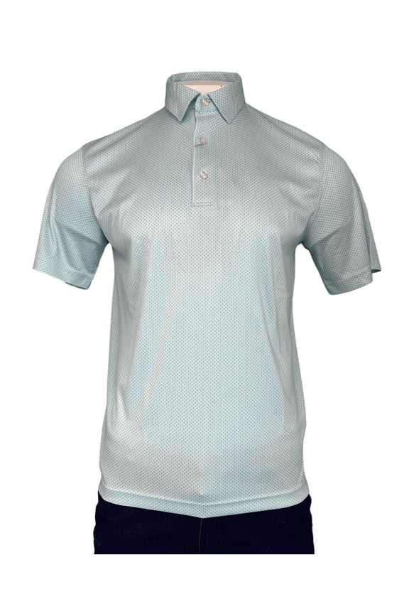 ML75 Play Dry Short Sleeve Polo (Aqua, Medium)