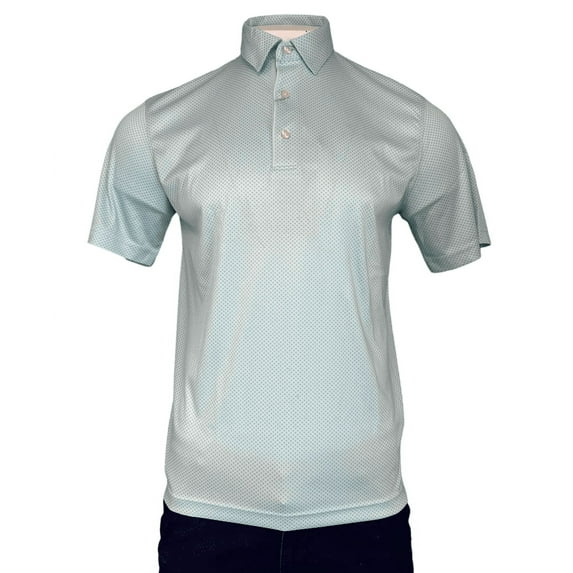 Greg Norman ML75 Play Dry Short Sleeve Polo (Aqua, Medium)