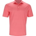 thumbnail image 1 of Greg Norman ML75 Recycled Microlux Houndstooth Stripe Coral Cove Shirt Men M, 1 of 3